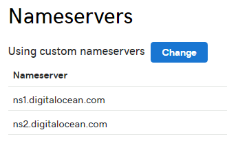 Asignando los Nameservers para un dominio